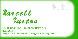 marcell kustos business card